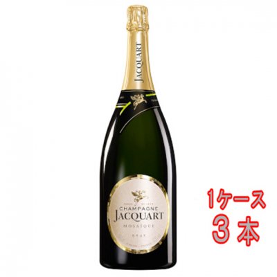 ジャカール モザイク ブリュット マグナム 白 発泡 1500ml 3本 フランス シャンパーニュ マグナムボトル【送料無料】【ケース販売】 -  酒楽ＳＨＯＰ