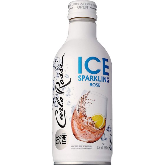 カルロ・ロッシ ICE アイス スパークリング ロゼ 発泡 ボトル缶 280ml 24本 オーストラリア サントリー  スパークリングワイン【送料無料】【ケース販売】 - 酒楽ＳＨＯＰ