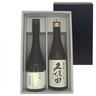 日本酒セット 楯野川 清流 純米大吟醸 720ML ＆ 久保田 純米大吟醸 萬寿 720ML ギフトボックス入り 本州のみ送料無料 - 酒楽SHOP