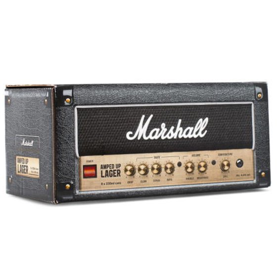 Marshall マーシャル アンプトアップ・ラガー 缶 330ml 8本入りアンプヘッド型ギフトボックス イギリスビール - 酒楽ＳＨＯＰ