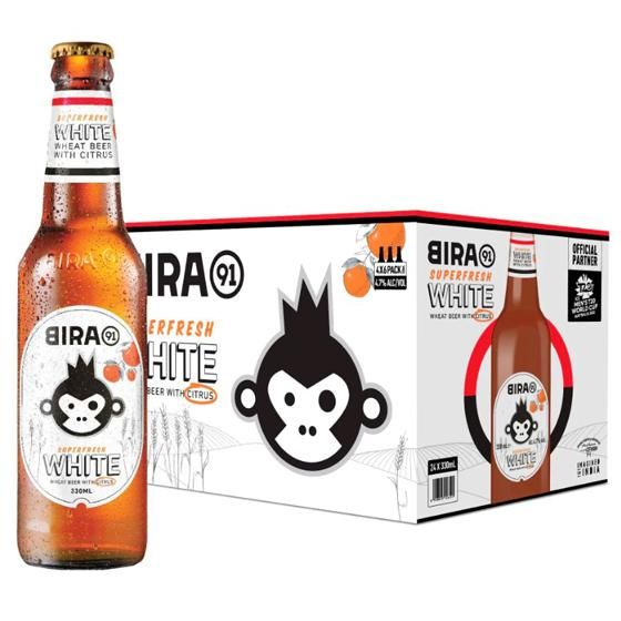 ビラ91 スーパーフレッシュホワイト 瓶 330ml 24本 インドビール