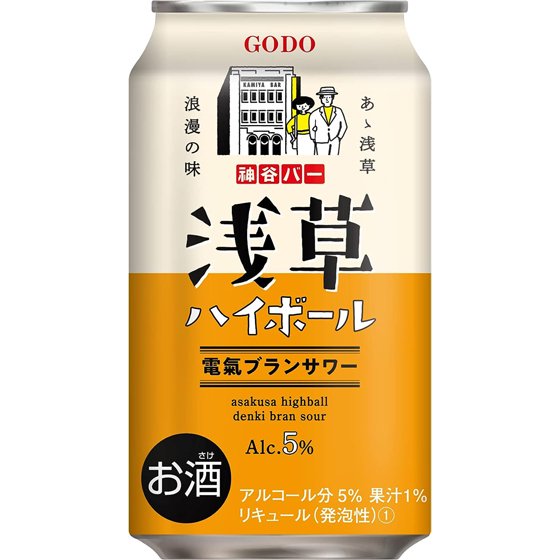 浅草ハイボール 電氣ブランサワー 缶 350ml 24本 東京都 合同酒精 電気ブラン チューハイ ハイボール リキュール 発泡性 ケース販売 -  酒楽SHOP