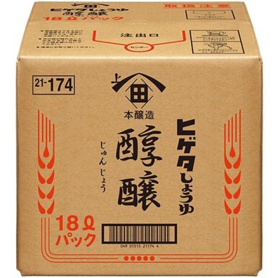 ヒゲタ醤油 こいくちしょうゆ醇醸 じゅんじょう BIB バッグインボックス 18L しょうゆ 業務用 大容量 本州のみ送料無料 - 酒楽SHOP