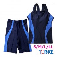 スクール水着 女子セパレート型S/M/L/LL ネイビー（紺）ライン入りTOPACE(トップエース) ◇指定水着のない中学 高校 水泳着 - スクール ウエア通販☆アイラブ制服