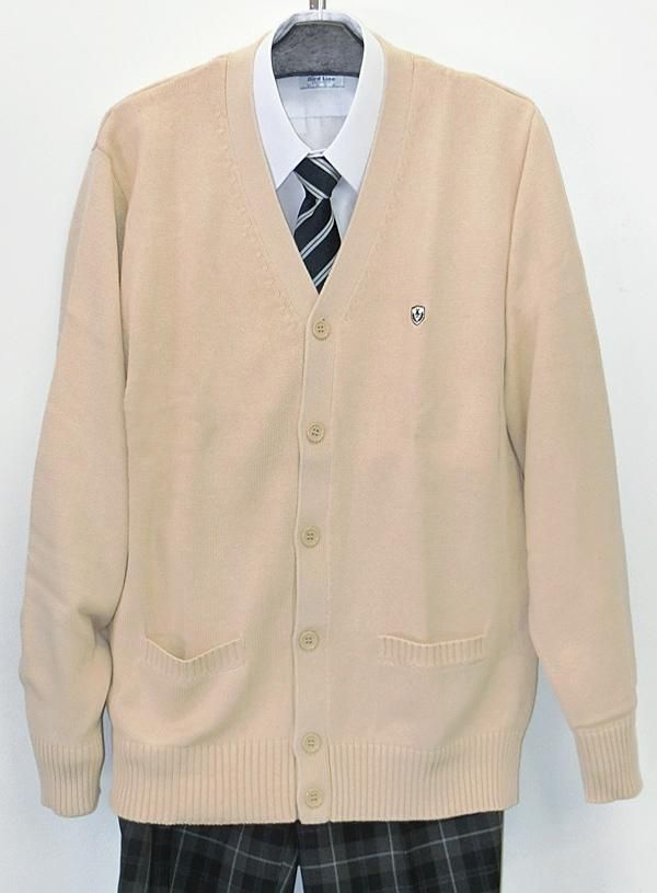 制服 カーディガン メンズスクールカーディガン メンズ 無地 正統派 学生服 通学 トップス アウター ニット セーター 長袖 綿100