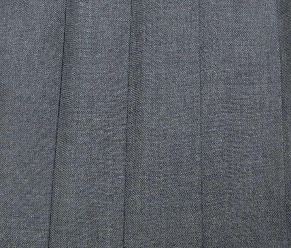 KURI-ORI 制服スカート 夏用 グレー無地 車ヒダ20本 W60/W63/W66