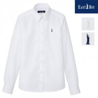 EAST BOY スクールシャツ 女子用 長袖 白 女神刺繍入り S-XL