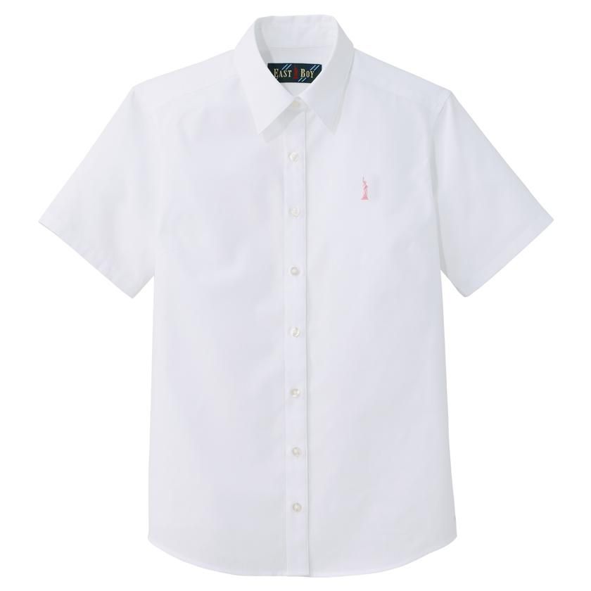 EAST BOY スクールシャツ 女子用 長袖 白 女神刺繍入り S-XL販売