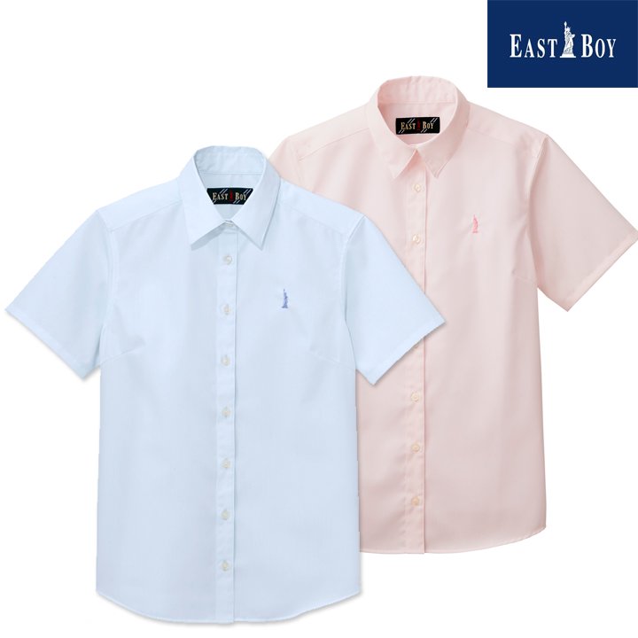 EAST BOY スクールシャツ 女子用 長袖 白 女神刺繍入り S-XL販売- アイラブ制服