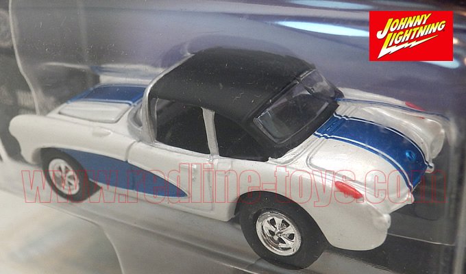 JL アメリカングラフィティ 1957 シボレー コルベット 1:64 - レッド 