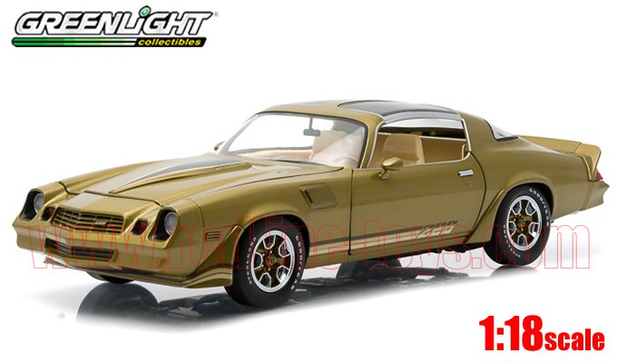 グリーンライト 1981 シボレー カマロ Z28 ゴールド 1:18 - レッドラインコレクティブルズ