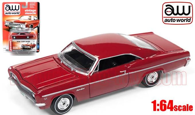 Autoworld 1966 シボレー インパラ SS HT レッド1:64 - レッドライン