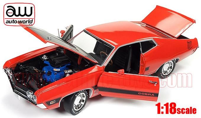 オートワールド 1/18 1970 フォード トリノ コブラ 1/18 Auto World 1970 Ford Torino Cobra Medium Blue Metallic