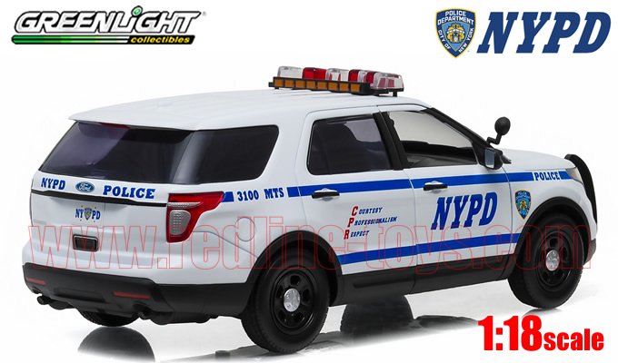 グリーンライト 2015 フォード ポリス インターセプター ユーティリティ NYPD 1:18 - レッドラインコレクティブルズ