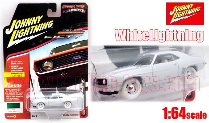 ジョニーライトニング 1969 シボレー カマロ ZL1 50th Anniv. グリーン 1:64 WhiteLightning -  レッドラインコレクティブルズ