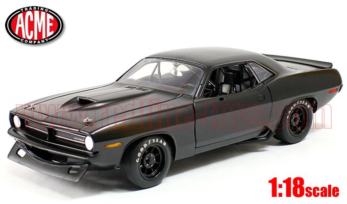 ACME 1970 プリムス バラクーダ ストリートカー ブラック 1:18