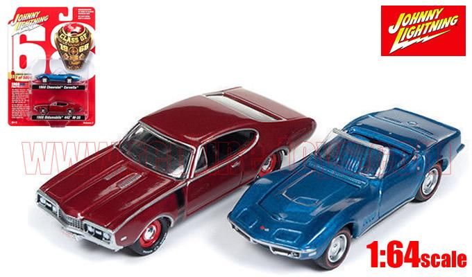 JL 1968 シボレー コルベット C3 ブルー & 1968 オールズモビル 442