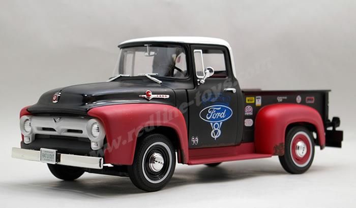 限定750台！1956フォード F100ピックアップ Rat Rod 1:18 - レッド 