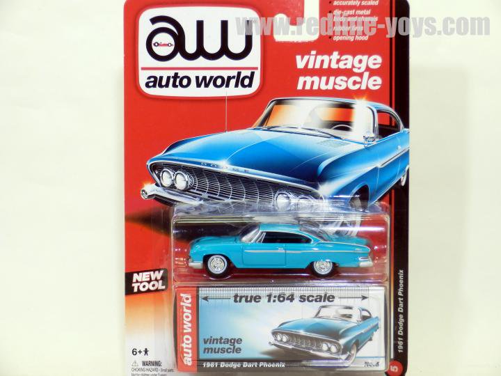 AutoWorld 1961 ダッジ ダート フェニックス スカイブルー 1：64