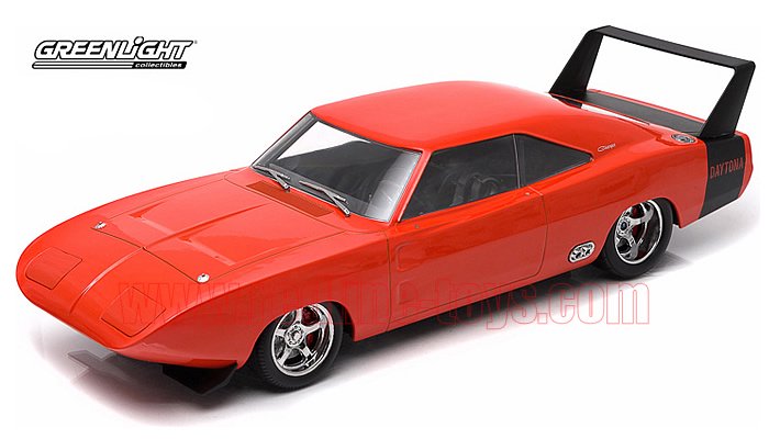 グリーンライト 1969 ダッジ チャージャー デイトナ カスタム RD/BK 1:18 - レッドラインコレクティブルズ