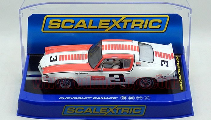 SCALEXTRIC 1970 シボレー カマロ ”#03 TonyDelorenzo” 1:32 スロットカー - レッドラインコレクティブルズ