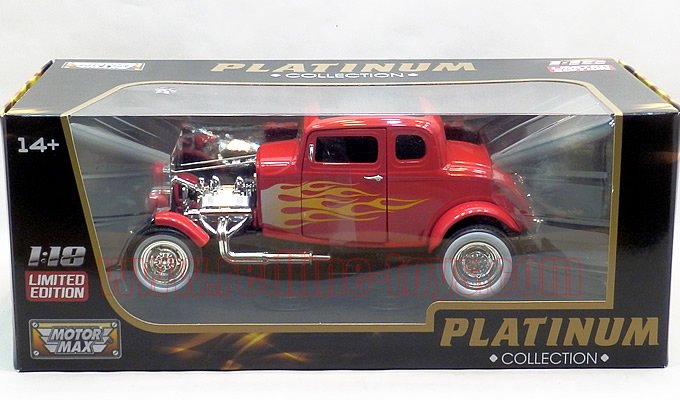 モーターマックス 1932 フォード ホットロッド レッド/フレア 1：18