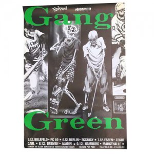 GANG GREEN 1991 GERMAN TOUR POSTER