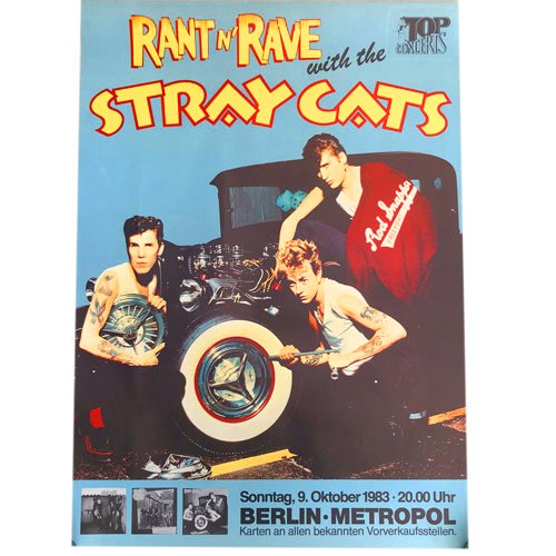 ■STRAY CATS 1983 TOUR POSTER■ - FUUDOBRAIN ONLINE STORE