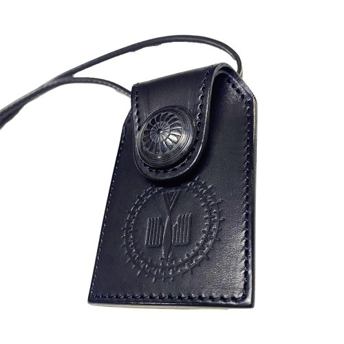 □【blackmeans】78TAC185-1 LEATHER CHARM NECKLACE【御守ケース 