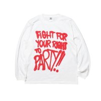 ■Black Donuts_“FIGHT FOR YOUR RIGHT” L/S TEE WHITE■