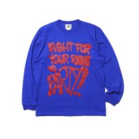 ■Black Donuts_“FIGHT FOR YOUR RIGHT” L/S TEE BLUE■