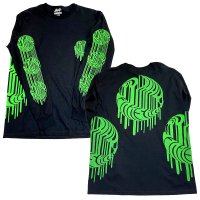 ■NO MAD NUMSKULL_”FALL IN HOLE”  long sleeve t shirt black / green■