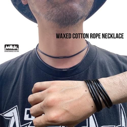 □FUUDOBRAIN_Waxed cotton Rope Necklace□ - FUUDOBRAIN