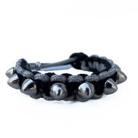MINORU OGAWA WORKS_CONICAL SURVIVAL WRISTBAND BLACK / ASH