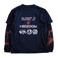 <img class='new_mark_img1' src='https://img.shop-pro.jp/img/new/icons13.gif' style='border:none;display:inline;margin:0px;padding:0px;width:auto;' />A.F.P. x WHEV_ FREEDOM T shirt WATER-GUN DECOLORED long sleeve T shirtۢ
