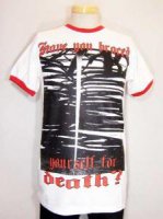 ■IIZAWA_HAVE YOU BRACED YOURSELF FOR DEATH? T SHIRT RED TRIM■