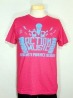ANTAGONISTA PUNROCK ORCHESTRA_ACTION MUSIC T SHIRT HOT PINK