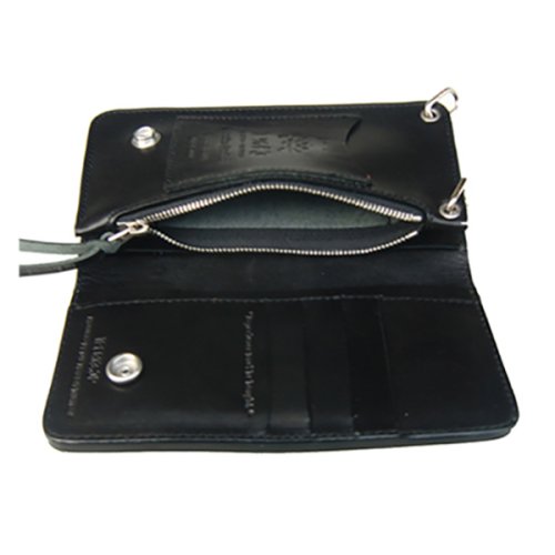 ■1%13_1% AUTHENTIC LEATHER LONG WALLET BLACK■ - FUUDOBRAIN ONLINE STORE