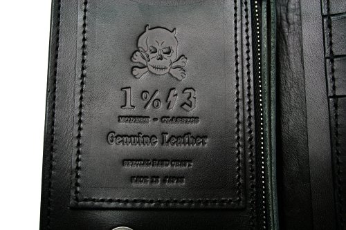 ■1%13_1% AUTHENTIC LEATHER LONG WALLET BLACK■ - FUUDOBRAIN ONLINE STORE