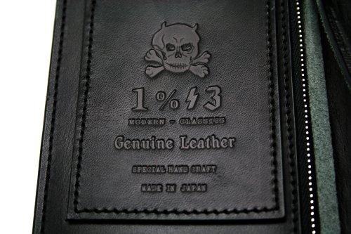 ■1%13_1% AUTHENTIC LEATHER LONG WALLET BLACK■ - FUUDOBRAIN ONLINE STORE