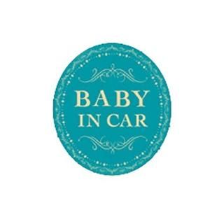 BLUE߸˸¤ Ǥ⤫Ǥ⤪ʥƥå SAFETY CAR WINDOW STICKER CHIC BEIGE/BLACK/BLUE/PINK