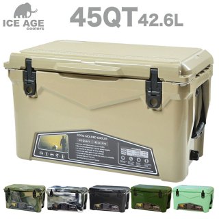 ICE AGE cooler 42.6L 45QT クーラーBOX ハードクーラー ボックス おしゃれ 保冷 釣り アウトドア キャンプ レジャー 海水浴 スポーツ フィッシング キャンパー