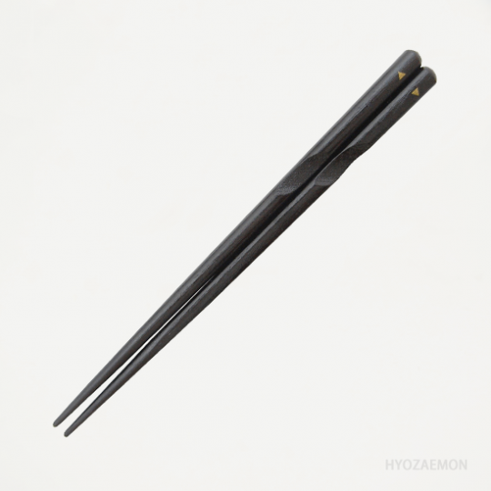 箸使い　黒漆（18cm）の商品画像
