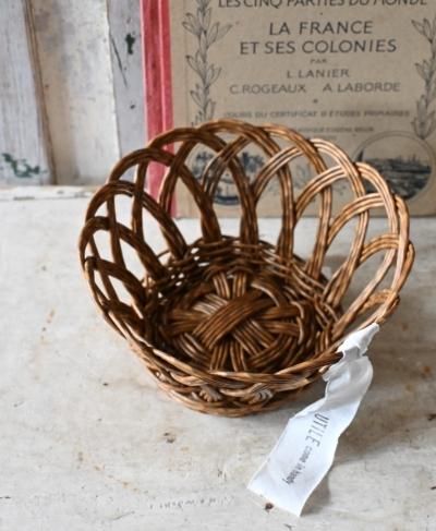 ★アンティークオリーブバスケット★ オリーブ盆栽風仕立て ラウンドバスケットカバー付き