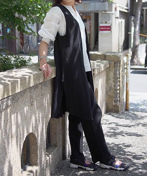 形態安定加工 プリーツパンツ | クリーム - 楊柳生地 専門店