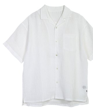 ユニセックス オープンカラー シャツ White