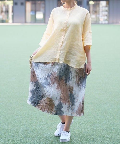 宝島染工別注 プリーツスカート | 雪どけ - 楊柳生地 専門店 山城