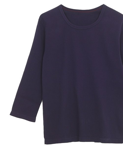 レディース 七分袖 Tシャツ 至極紫色