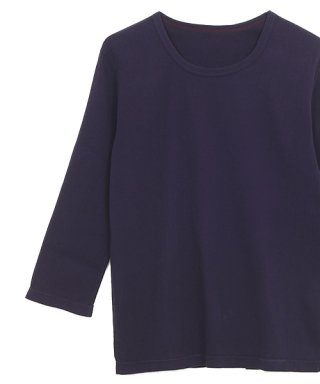 レディース 七分袖 Tシャツ 至極紫色 | しごくむらさき / LLサイズのみの商品画像