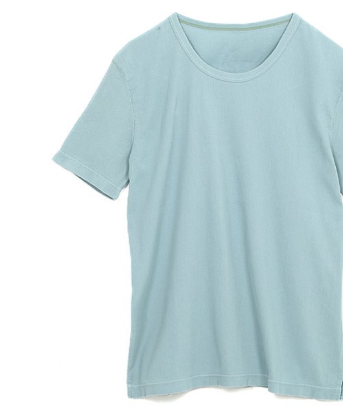 レディース 半袖 Tシャツ 白藍色